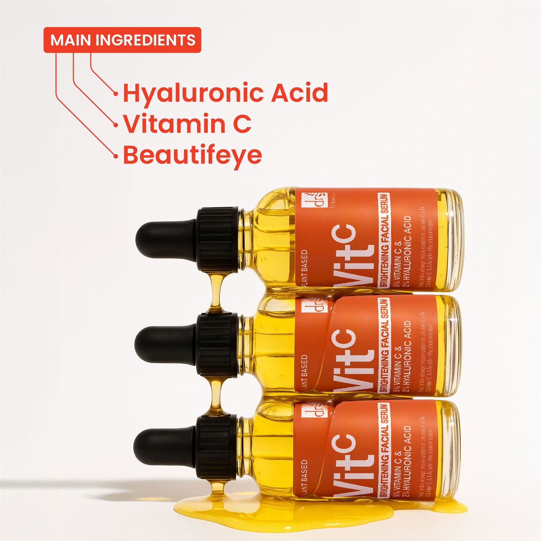 Brightening Facial Serum with 5% Vitamin C & 2% Hyaluronic Acid 30ml