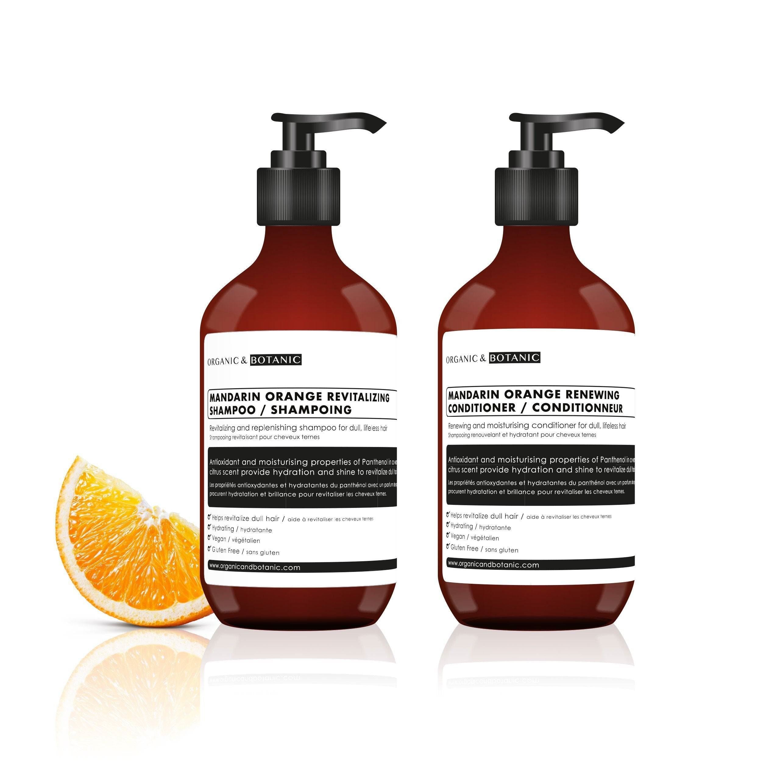 Kit de champú y acondicionador nutritivo de naranja mandarina