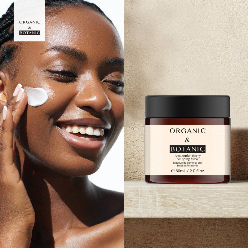 Amazonian Berry Overnight Sleeping Mask - 60ml - Deeply Hydrating, Brightening, & Revitalizing with Vitamin C & Plant Extracts for Radiant Skin