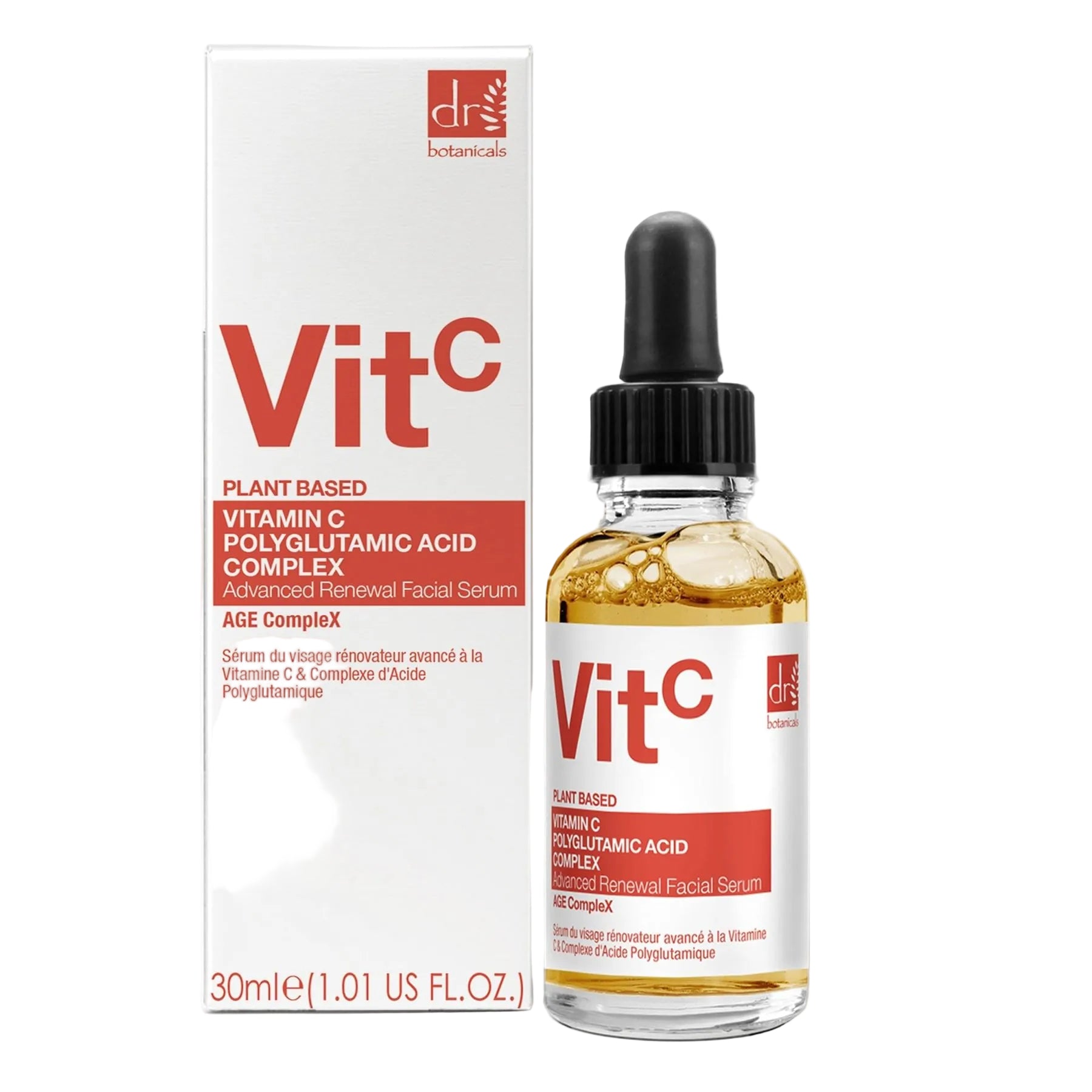 Vitamina C 3% y Complejo de Ácido Poliglutámico 1% y Suero Facial Iluminador 30ml