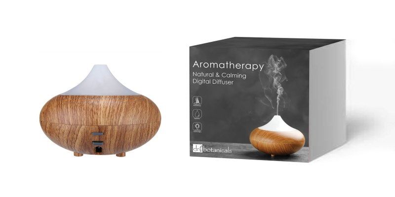 Wooden Aroma Diffuser + Oils Kit: English Pear, Geranium