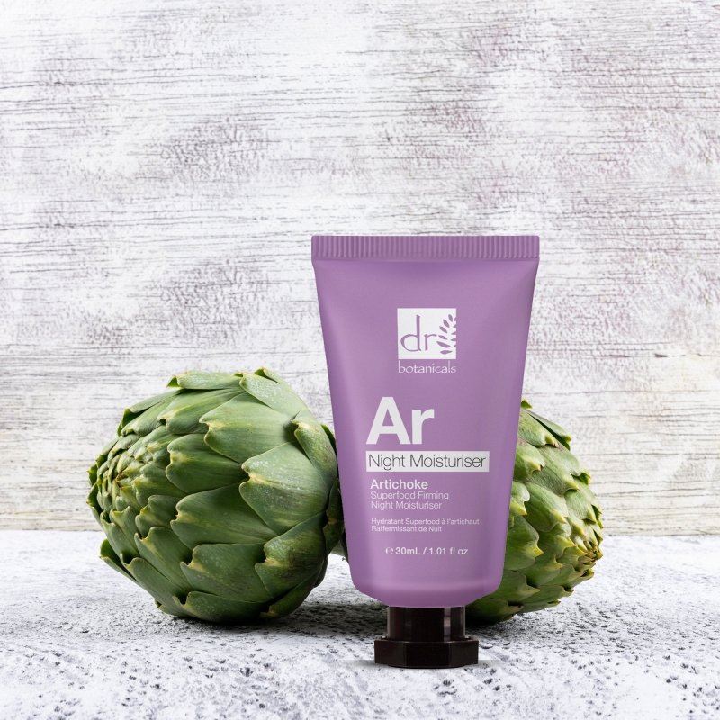 Kit hidratante nocturno reafirmante con superalimento de alcachofa