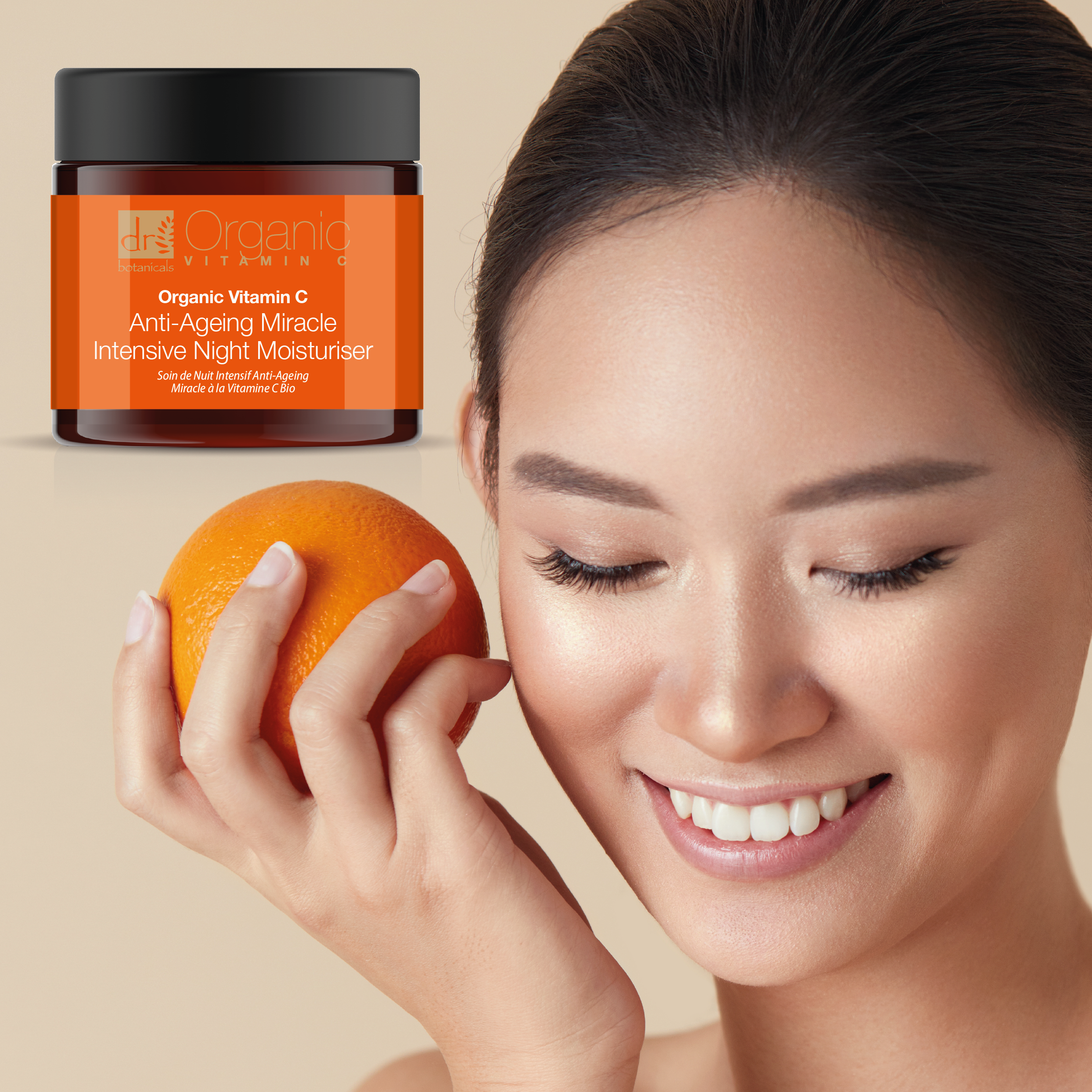 Rutina de noche milagrosa antienvejecimiento con vitamina C orgánica