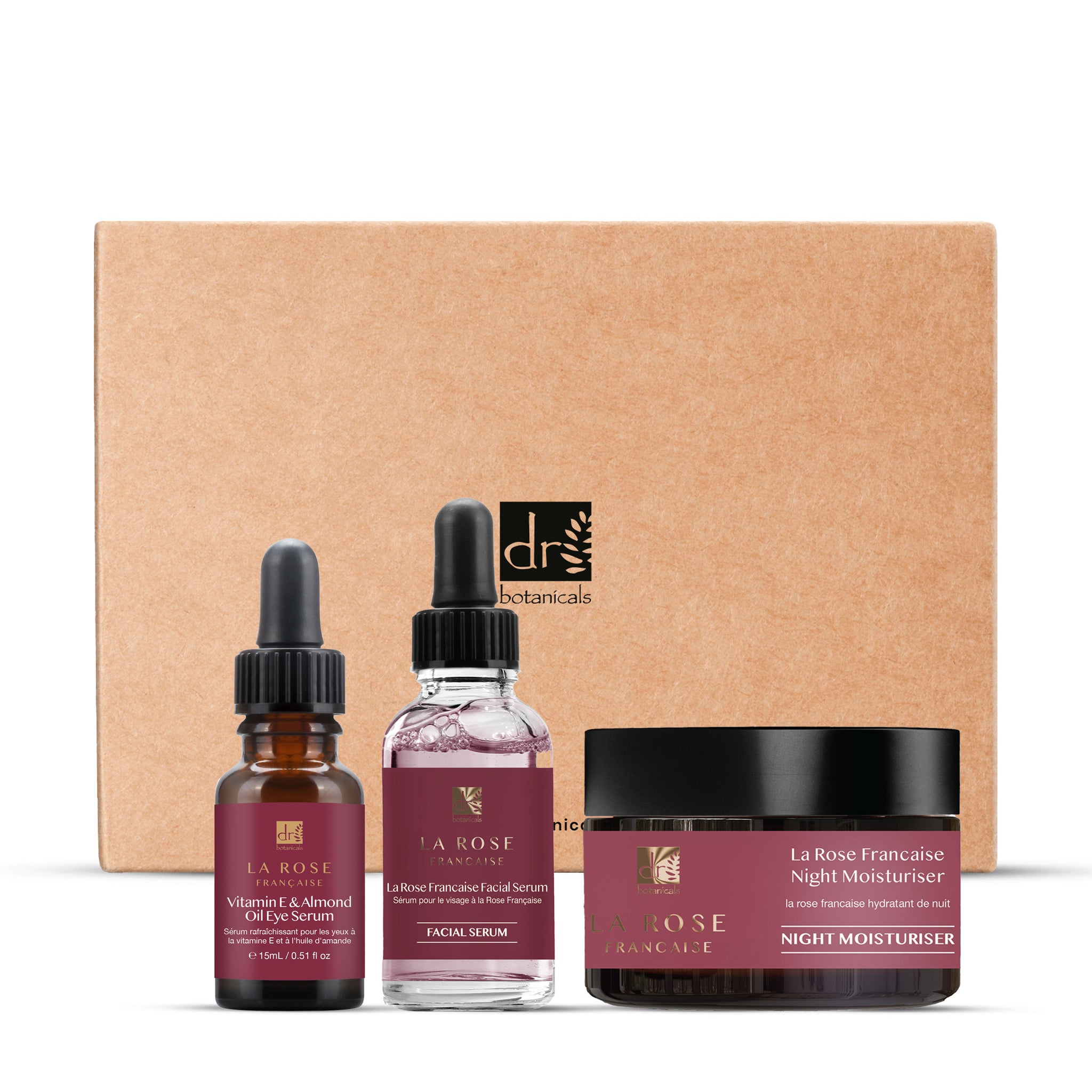 Dr Botanicals Anti-Ageing La Rose Francaise Evening Skincare Christmas Gift Set