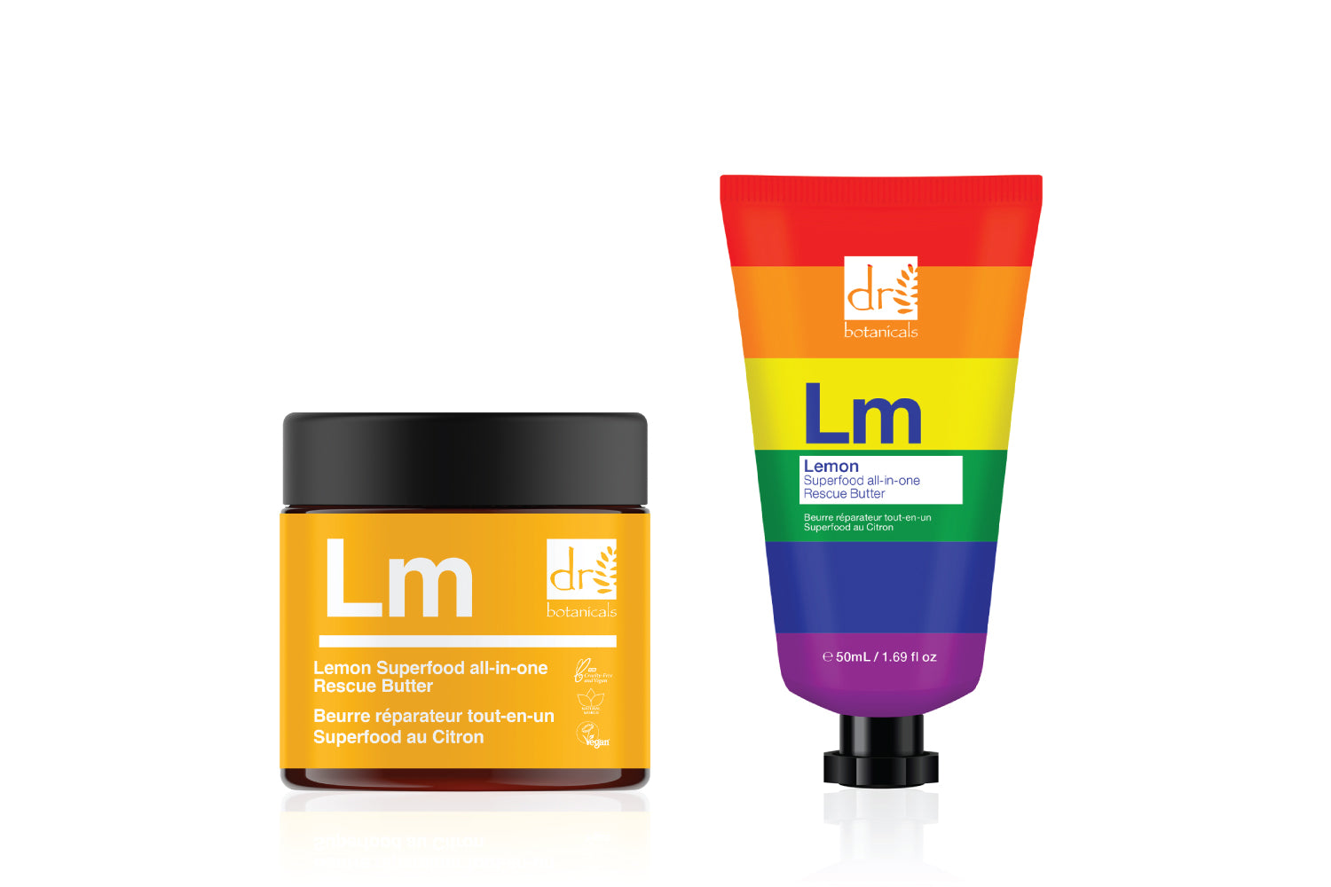 Dúo de edición Pride de mantequilla de rescate todo en uno con superalimento de limón