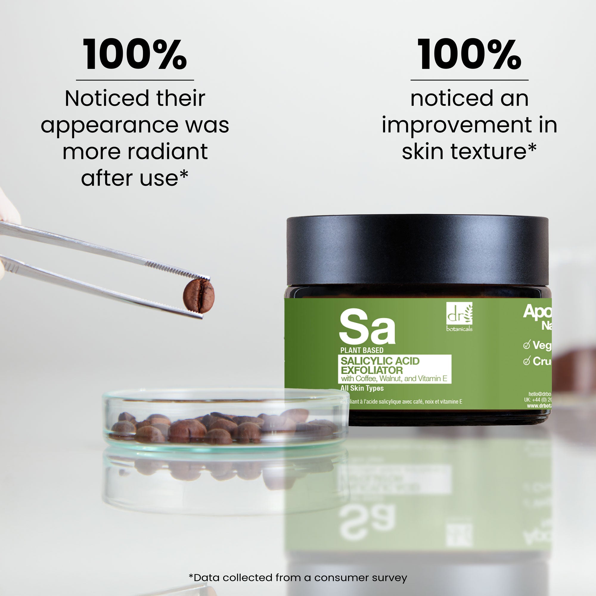 Salicylic Acid Exfoliator with Coffee, Walnut & Vitamin E 60ml