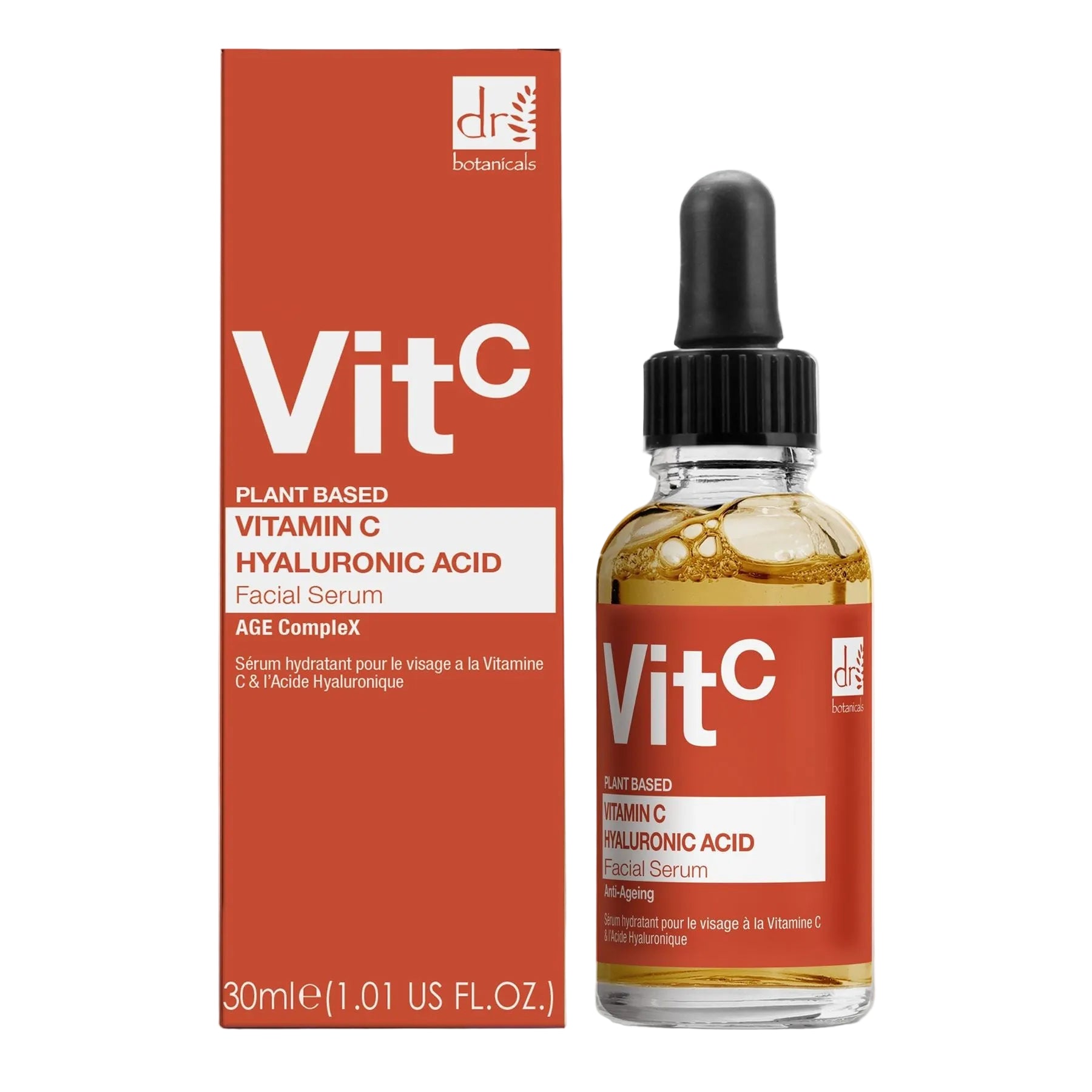 Vitamina C 5% y Ácido Hialurónico 2% Sérum Facial Hidratante 30ml