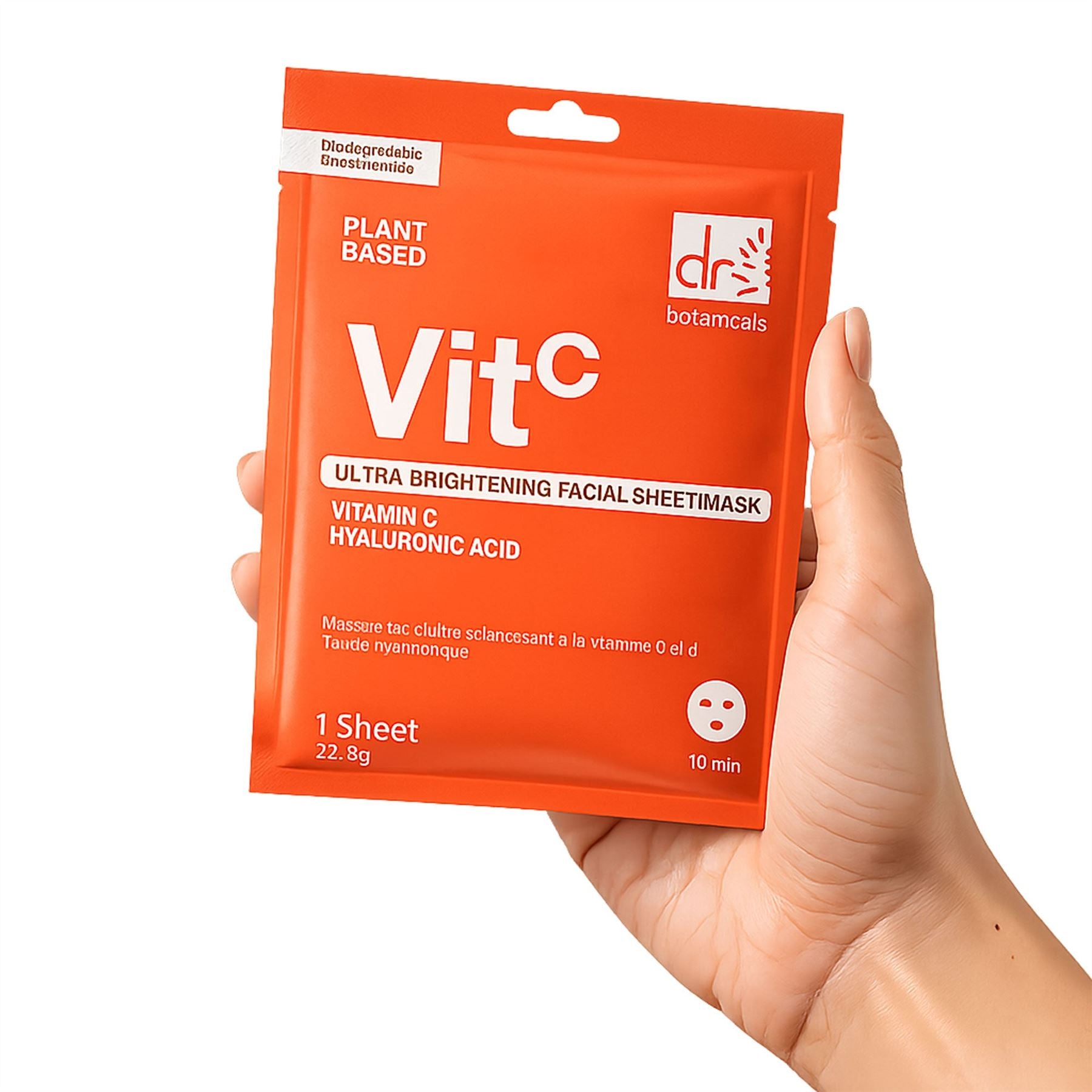 Dr Botanicals Ultra Brightening Facial Mask with Vitamin C and Hyaluronic Acid Pack of 10 Duo Set