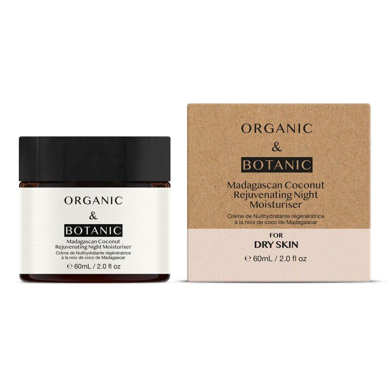 Crema hidratante de noche rejuvenecedora de coco de Madagascar 60 ml