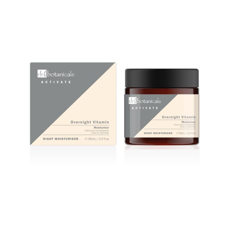 Mascarilla matificante de carbón y humectante vitamínico nocturno de Dr Botanicals