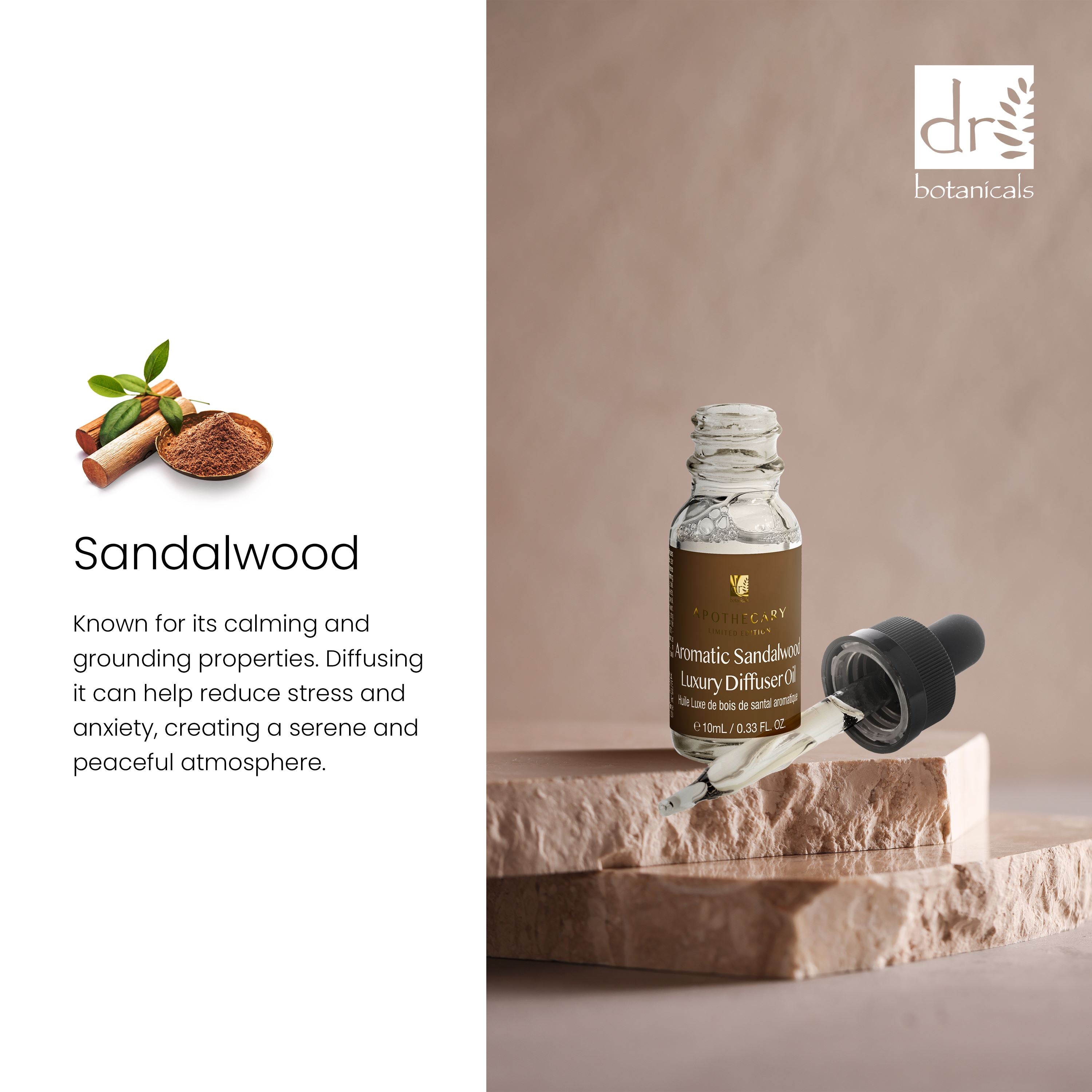 Dr Botanicals Premium 5 In 1 Aromatherapy Aromatic Sandalwood Diffuser Kit