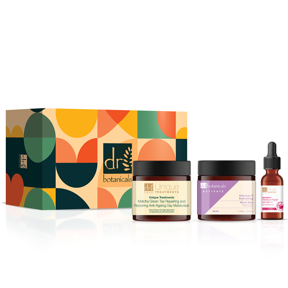 Suero para ojos específico para la edad, mascarilla fitoquímica y humectante de día con té verde Matcha