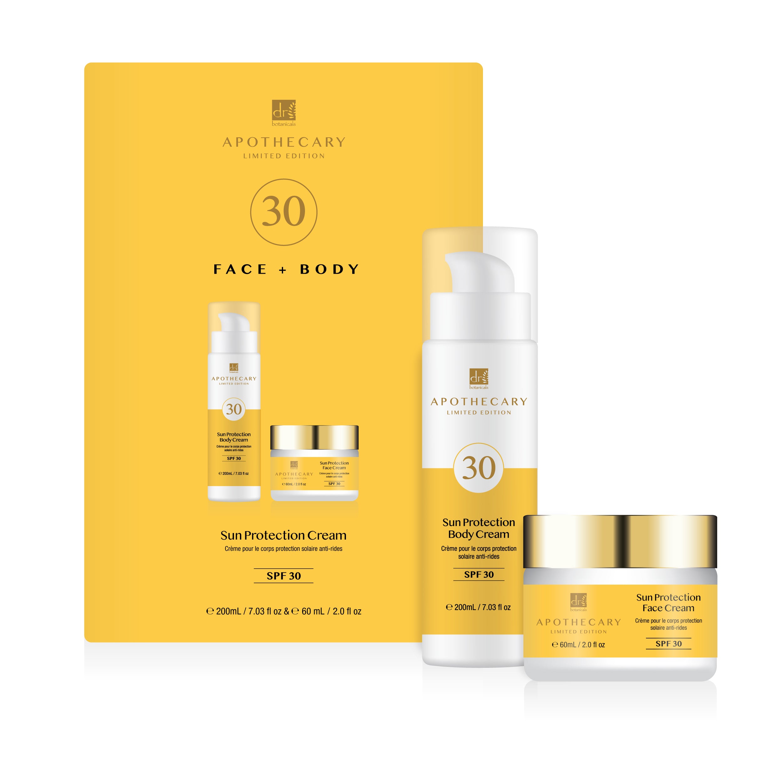 Dr Botanicals SPF 30 Body Cream 200ml + SPF 30 Day Cream 60ml