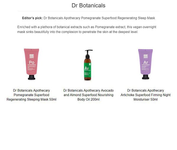 BEAUTY EXPERT: VEGAN BEAUTY PRODUCTS - Dr Botanicals