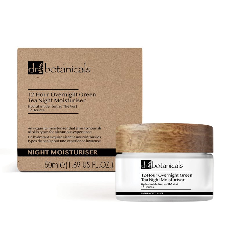 12 - Hour Overnight Green Tea Night Moisturiser - Dr Botanicals