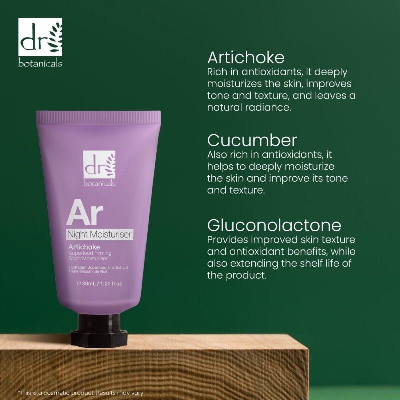 Alcachofa Superfood Hidratante De Noche Reafirmante 30ml