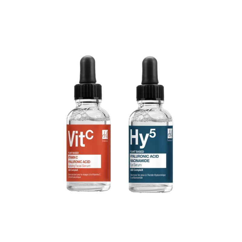 Vitamin C & Hyaluronic Acid Anti-ageing Facial Serum 30ml + Hyaluronic acid & Niacinamide Anti-ageing Eye Serum 15ml