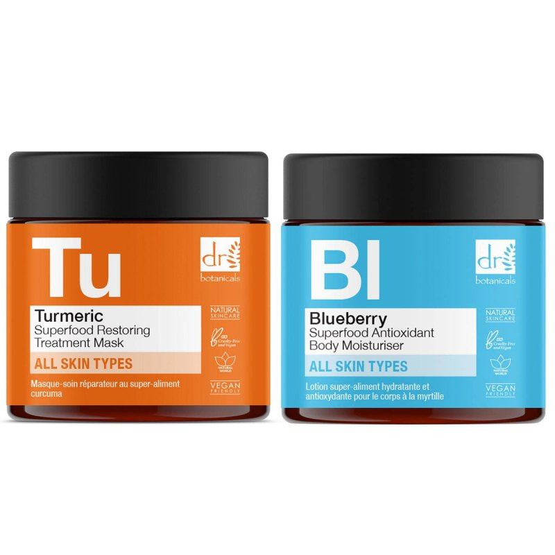 Kit de mascarilla y humectante corporal con superalimentos