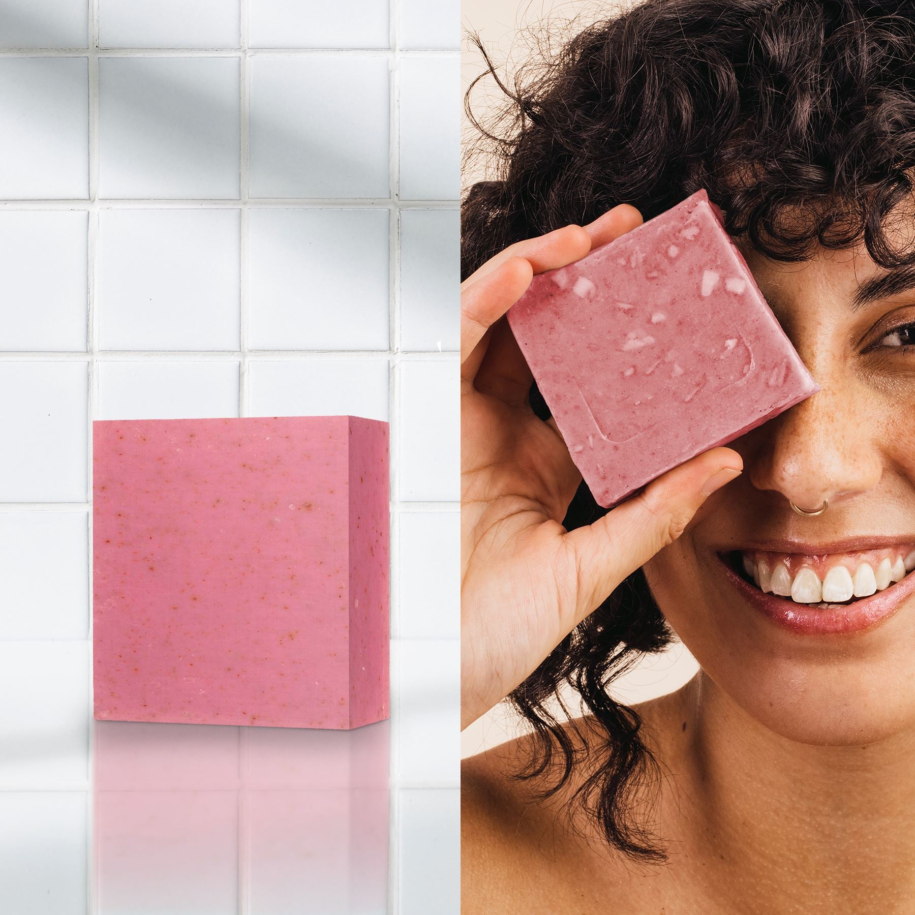 Barra Limpiadora Facial Hidratante Rosa 100g