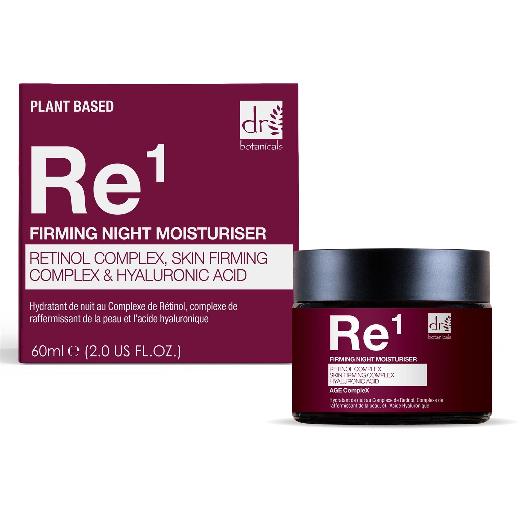 Complejo de Retinol 1%, Complejo Reafirmante de la Piel 1% y Ácido Hialurónico 1% Hidratante de Noche 60ml