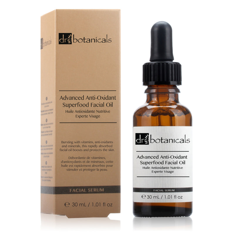 Dr Botanicals Advanced Anti-Oxidant Superfood Facial Oil + Ultra-Repair Overnight Regenerating Treatment