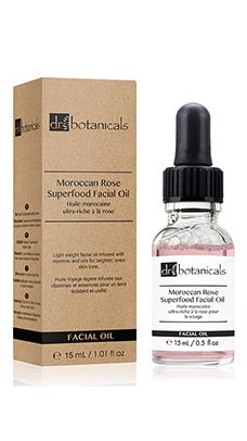 Dr Botanicals Moroccan Rose Superfood Facial Oil 15ml + Moroccan Rose Light Summer Cream 50 ml
