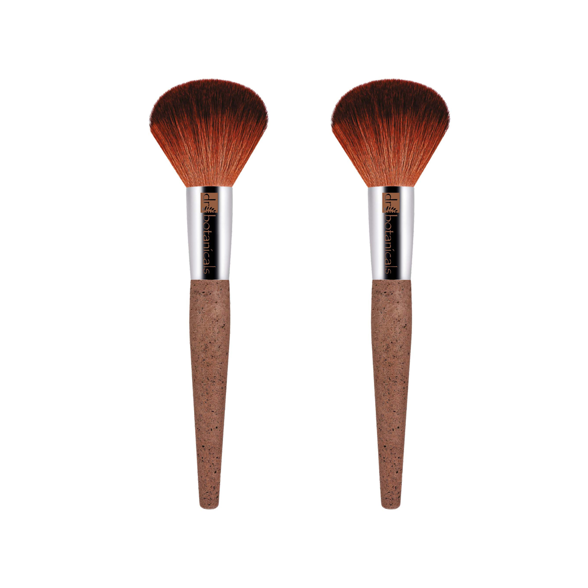 Dr Botanicals Coffee Ground Powder Brush Twin Value Savings Pack