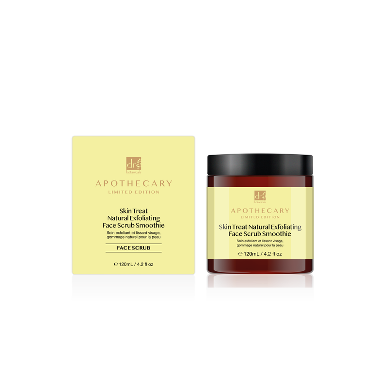Dr Botanicals Detoxifying & Brightening Pink Clay 10 Minute Face Mask + Skin Treat Natural Exfoliating Face Scrub Smoothie