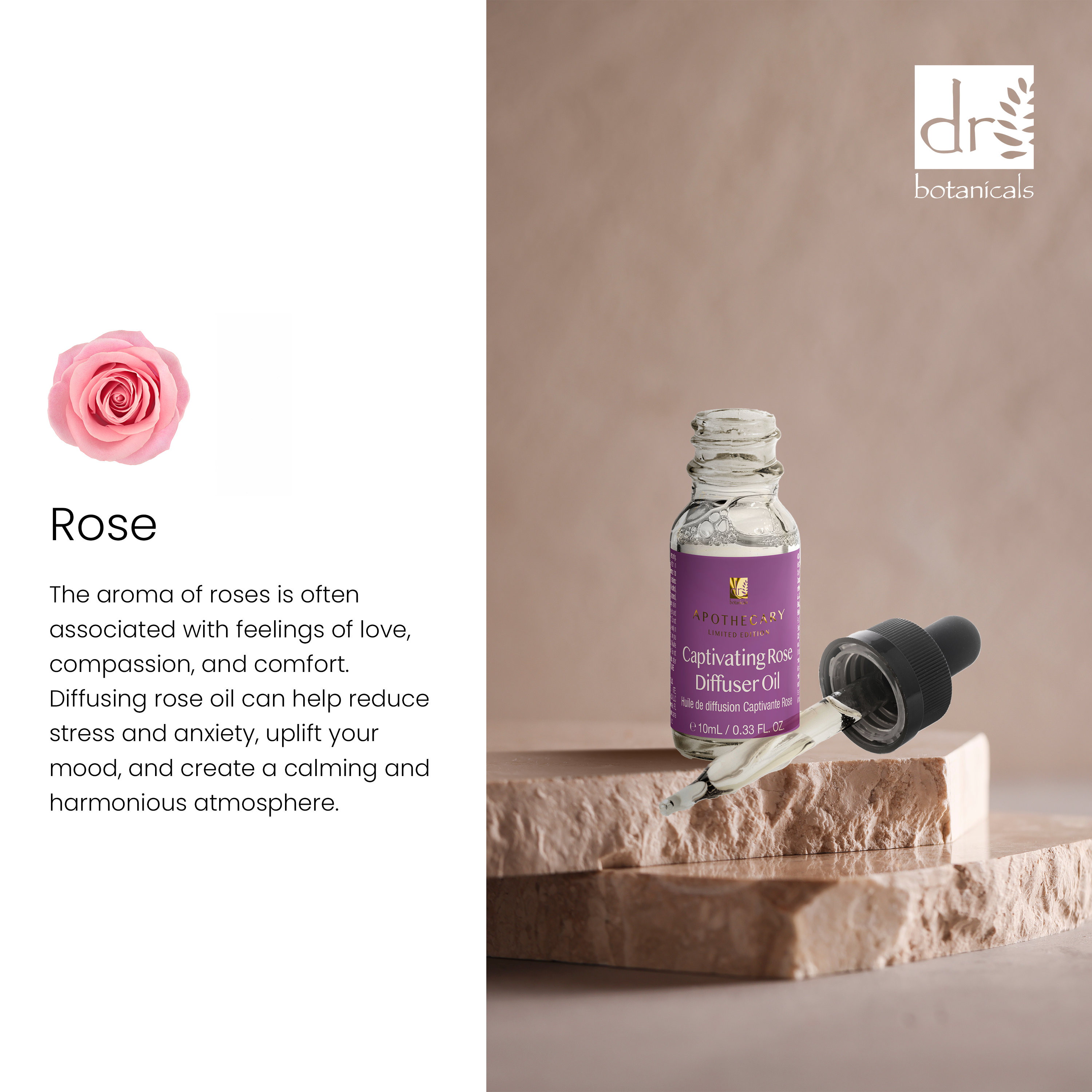 Dr Botanicals Premium 5 In 1 Aromatherapy Captivating Rose + Soothing Ylang Ylang Diffuser Kit