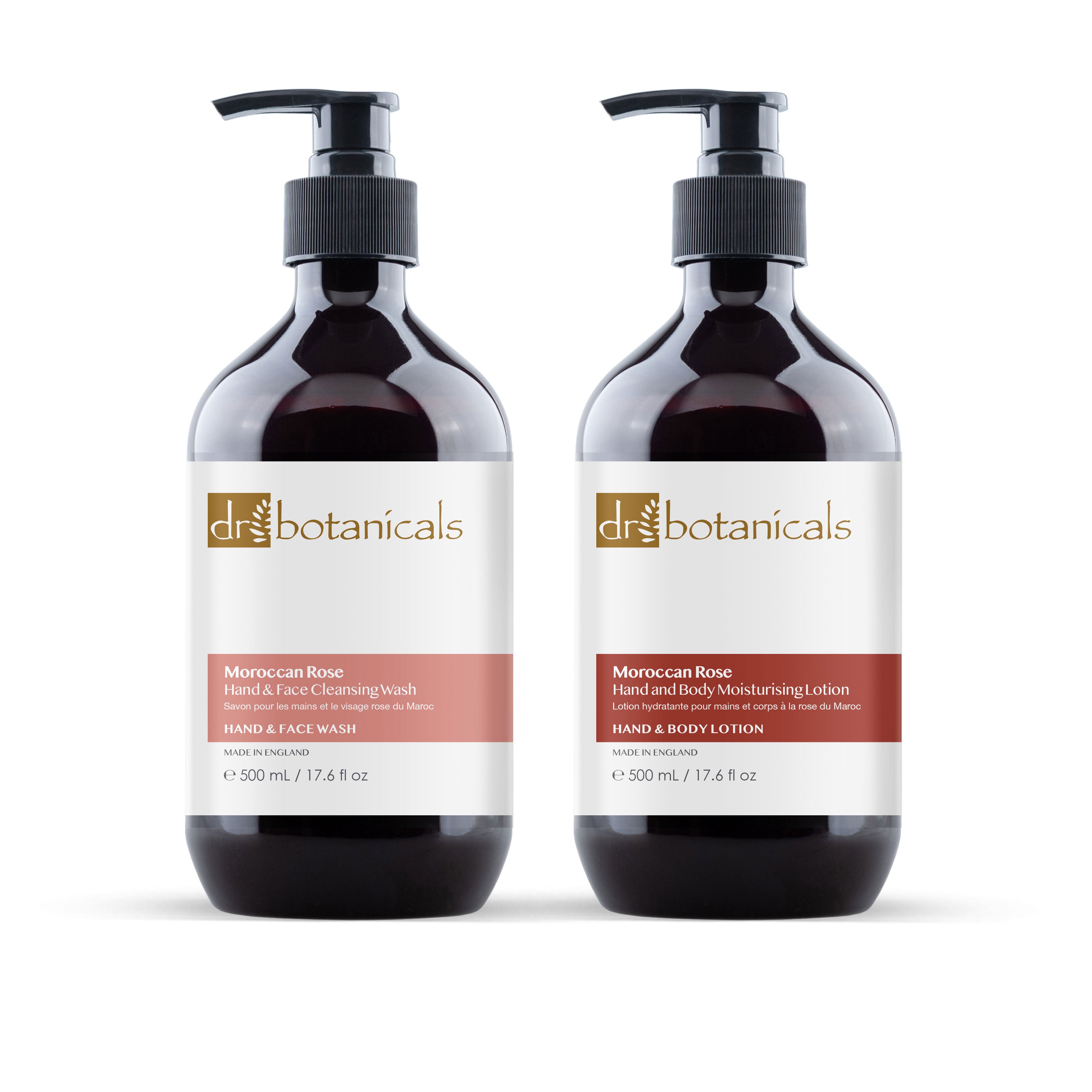 DB Moroccan Rose Antibacterial Hand & Face Cleansing Wash and Hand and Body Moisturising Lotion