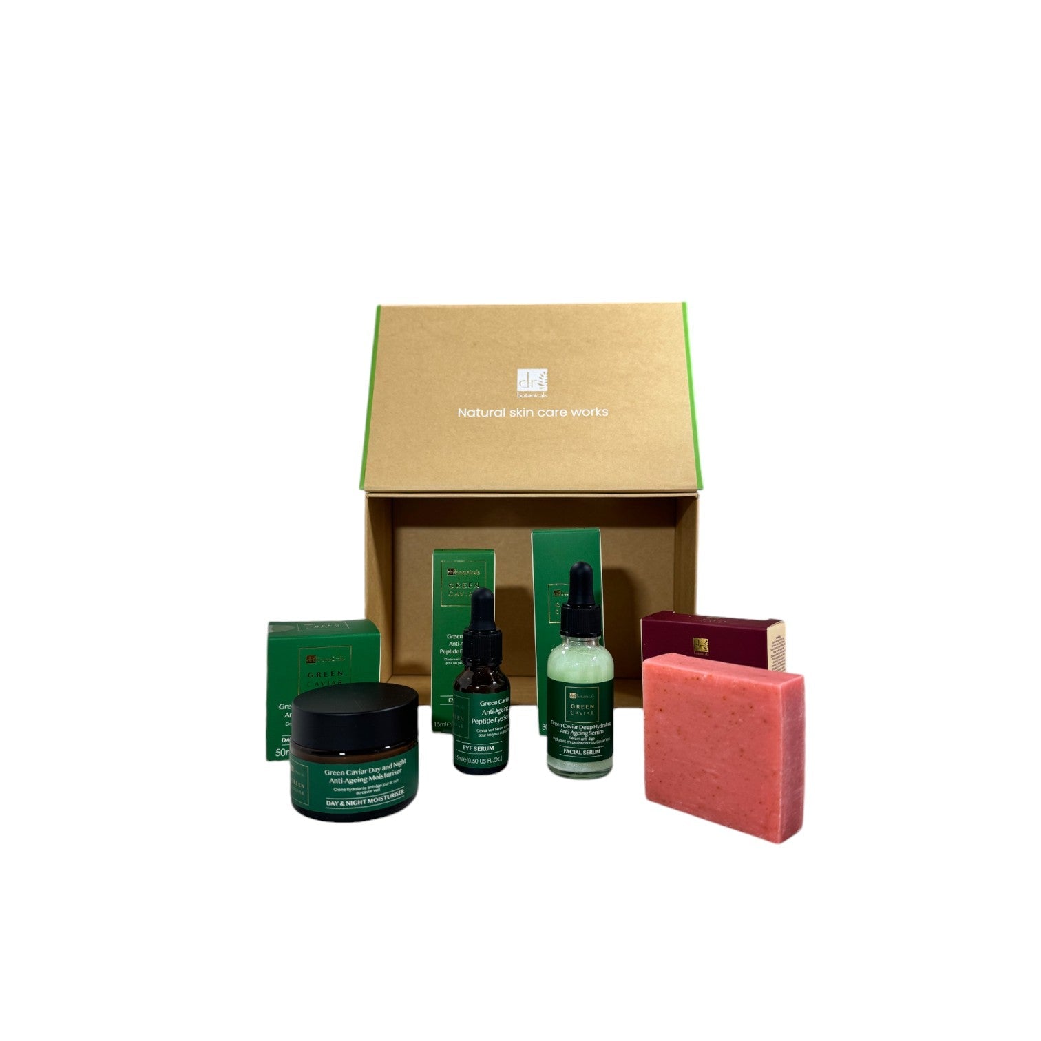 Dr Botanicals Anti-Ageing Green Caviar Morning Skincare Christmas Gift Set