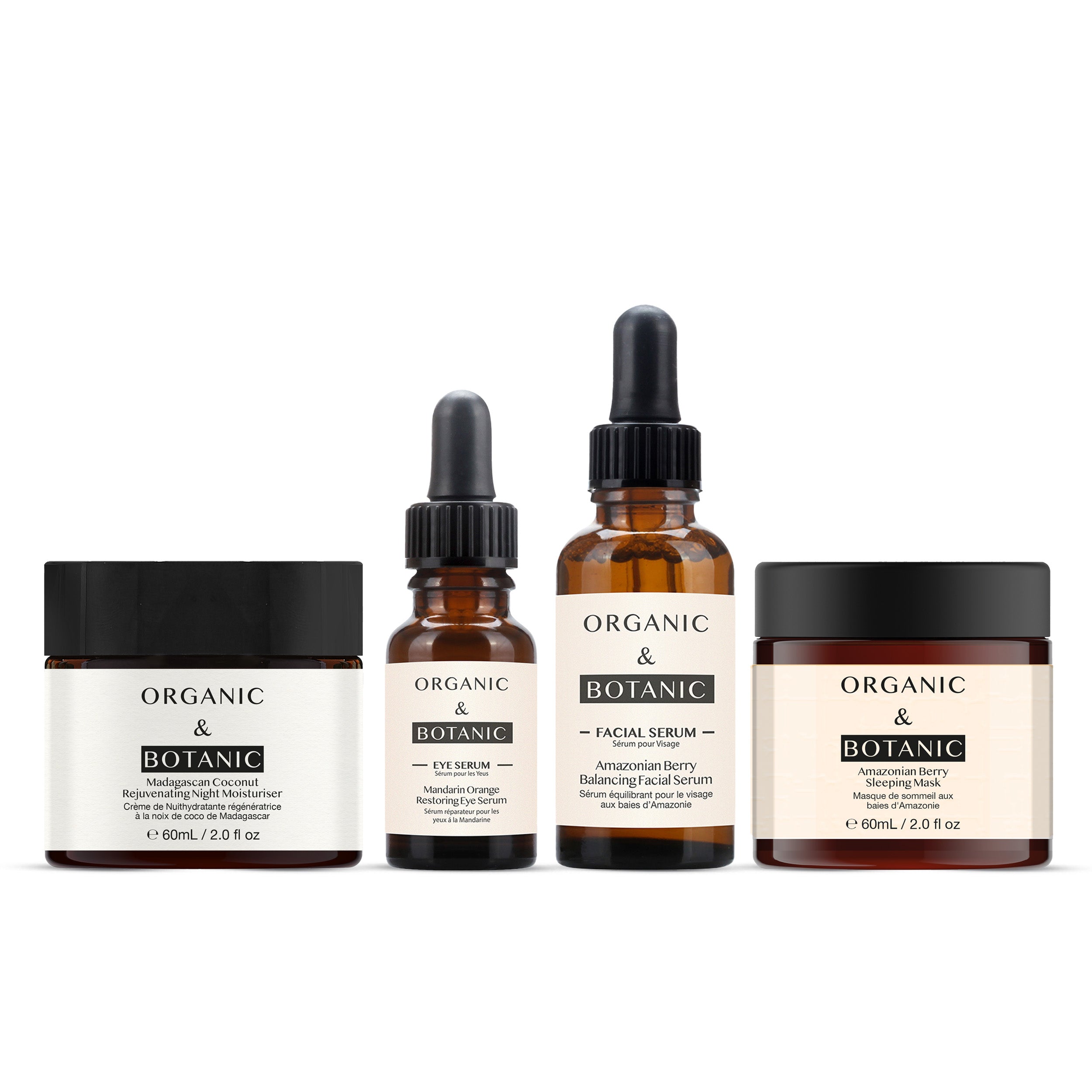 Facial Serum, Night Cream, Eye Serum and Sleeping Mask