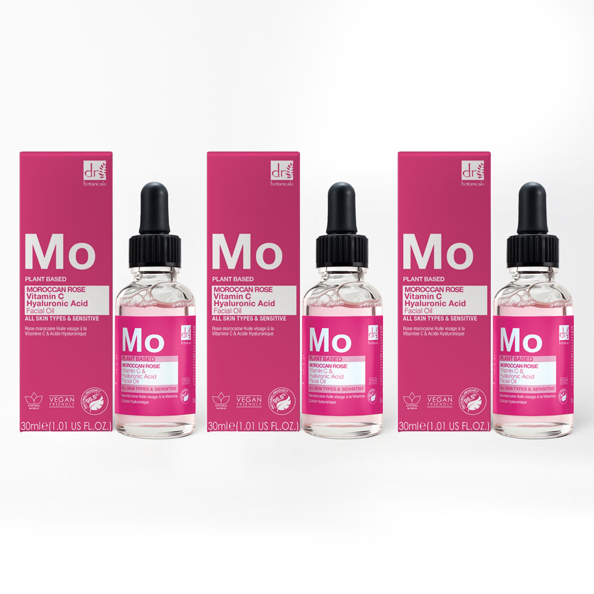 Moroccan Facial Oil Hyaluronic Acid & Vitamin C Trio Set
