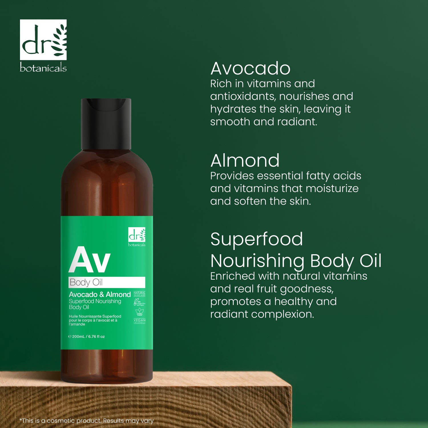 Avocado & Almond Superfood Nourishing Body Oil 200ml