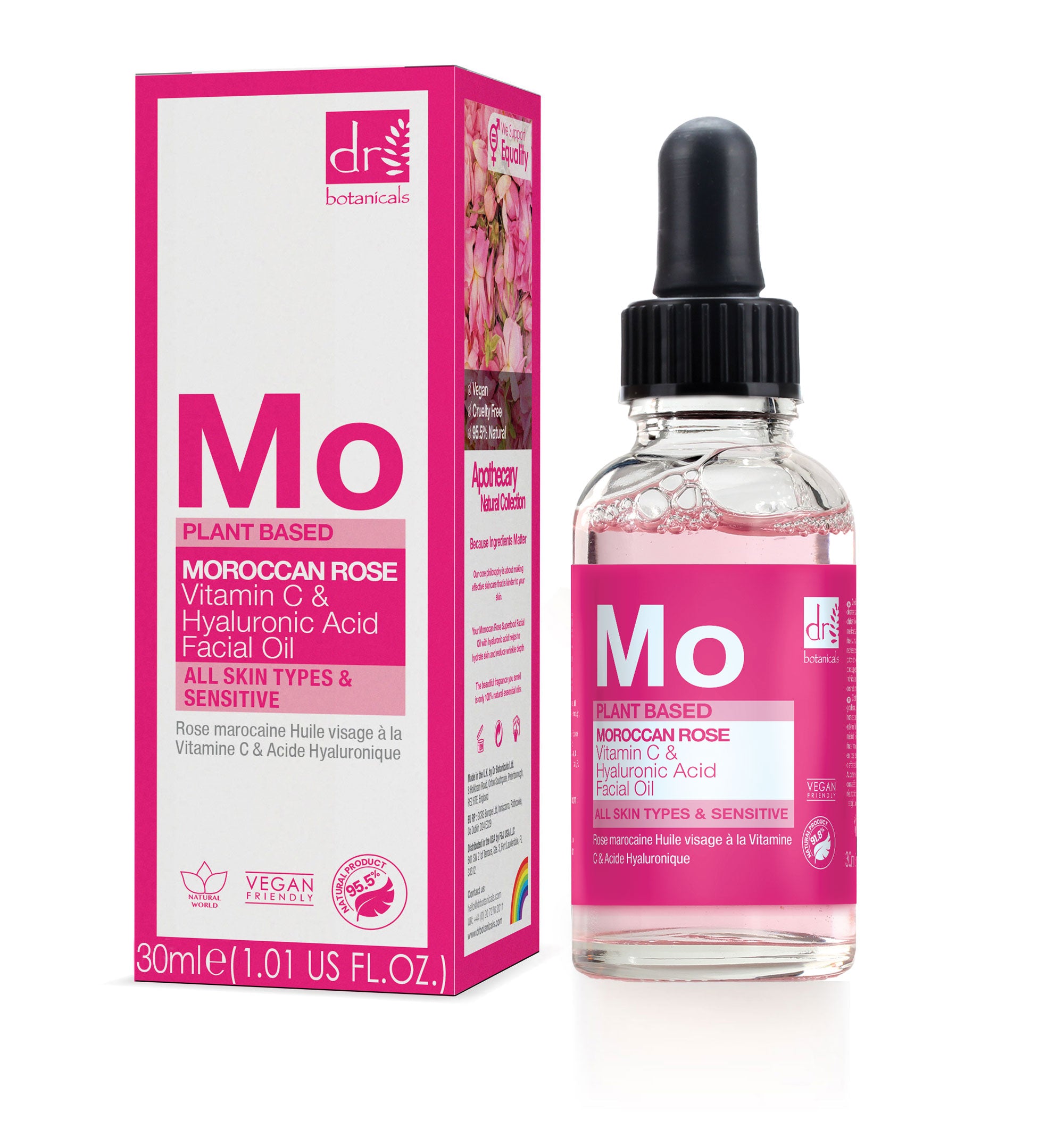 Moroccan Rose Facial Oil with Hyaluronic Acid & Vitamin C 30ml