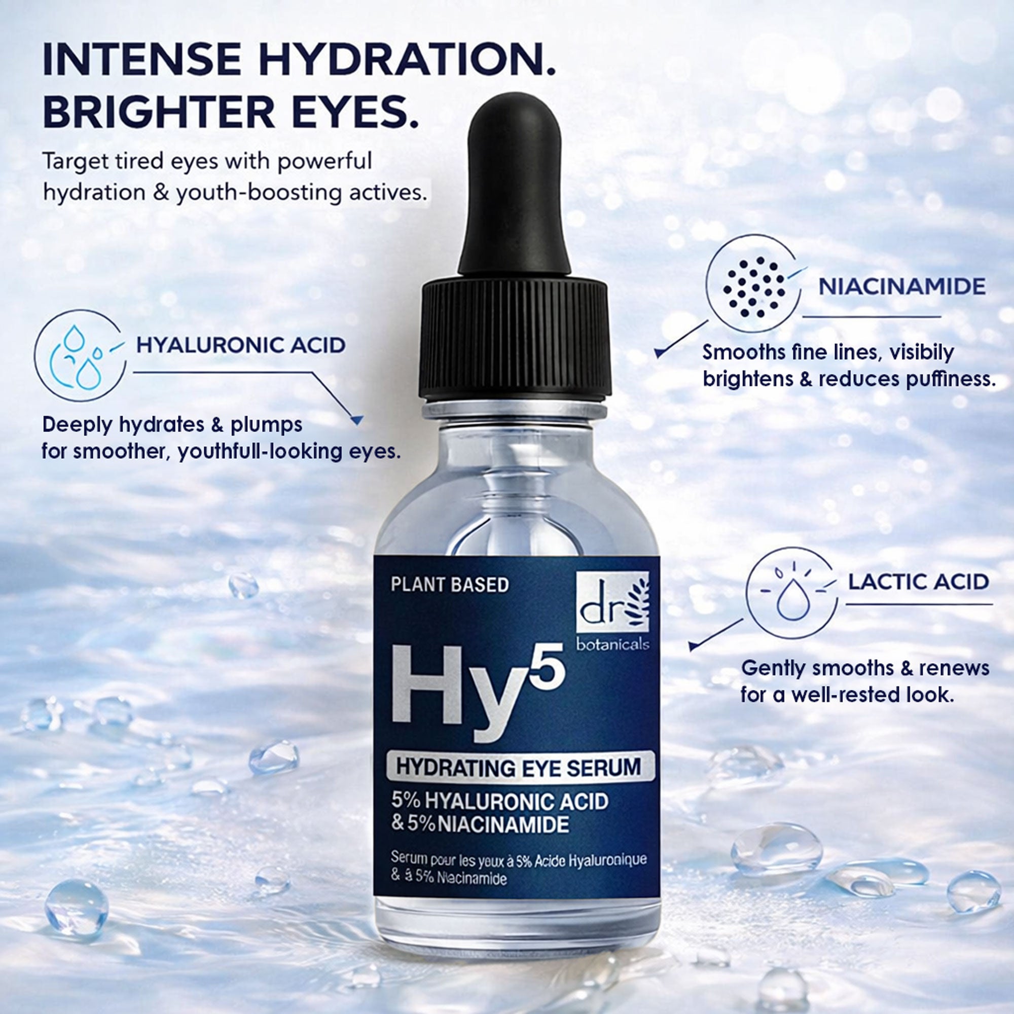 Hydrating Eye Serum with 5% Hyaluronic acid & 5% Niacinamide 15ml