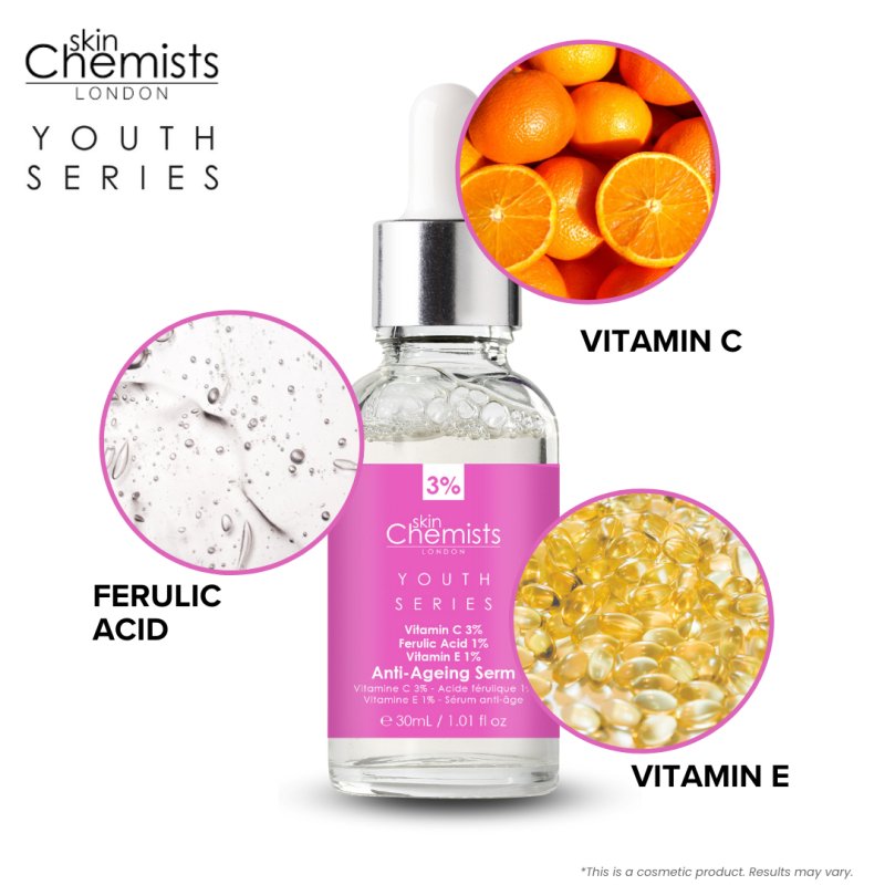 Anti - Ageing Serum Vitamin C 3%, Ferulic Acid 1%, Vitamin E 1% 30ml - Dr Botanicals