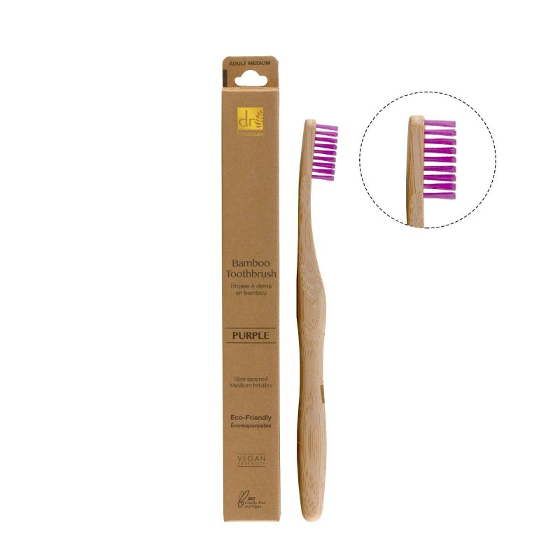 Bamboo Toothbrush Purple - Dr Botanicals