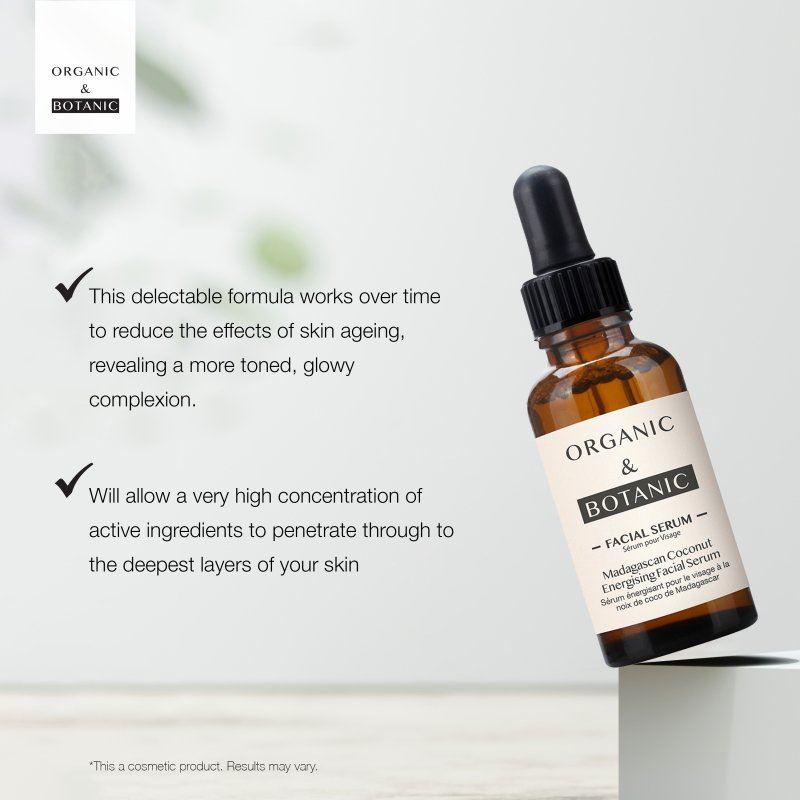 Madagascan Coconut Facial Serum - 30ml - Hydrating & Soothing Serum with Aloe Vera & Vitamin E for Radiant, Nourished Skin