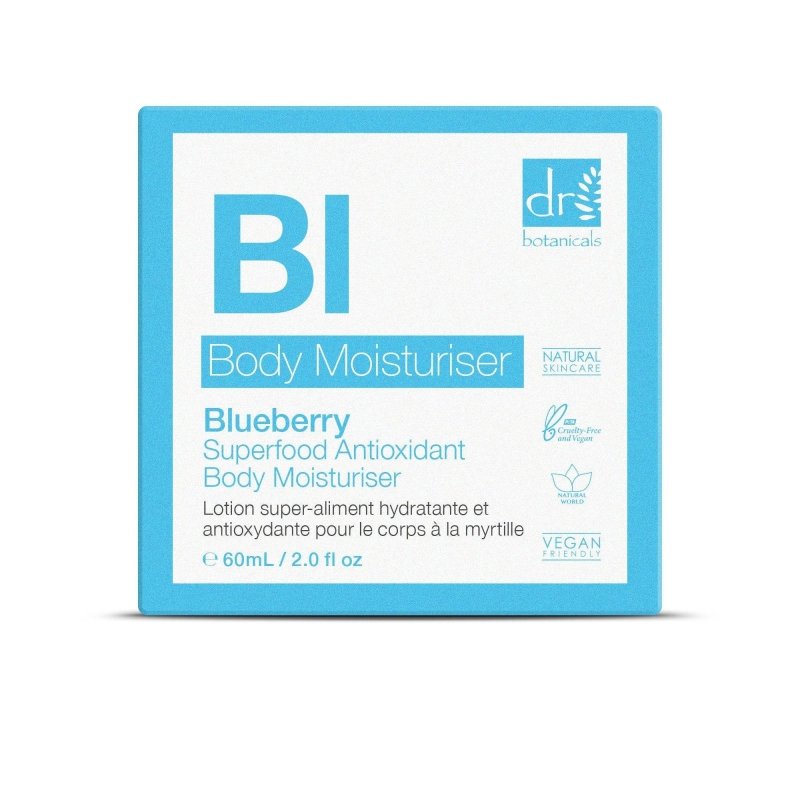 Blueberry Superfood Antioxidant Body Moisturiser 60ml - Dr Botanicals