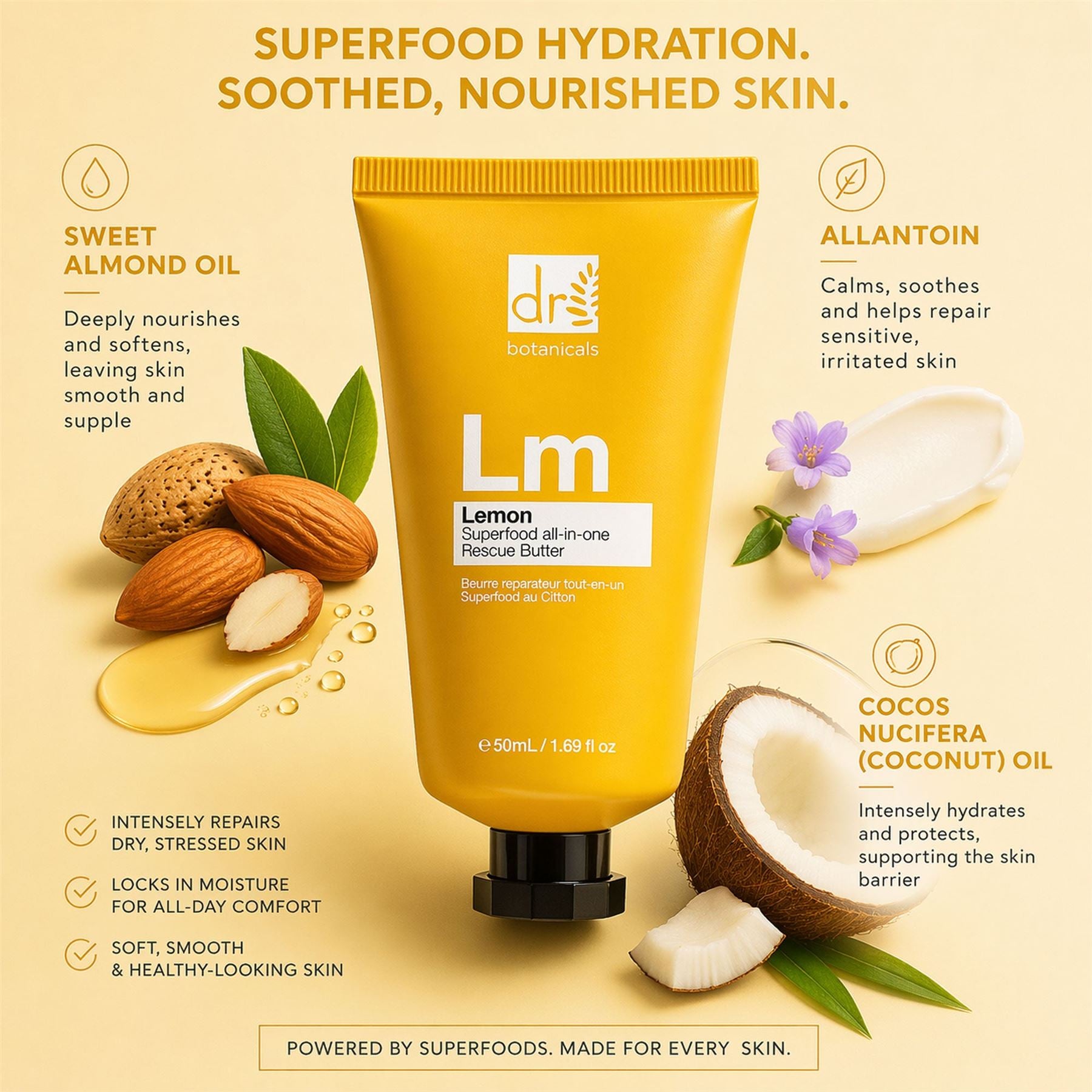 RDB Lemon Superfood all-in-one  Rescue Butter 50ml Trio Set