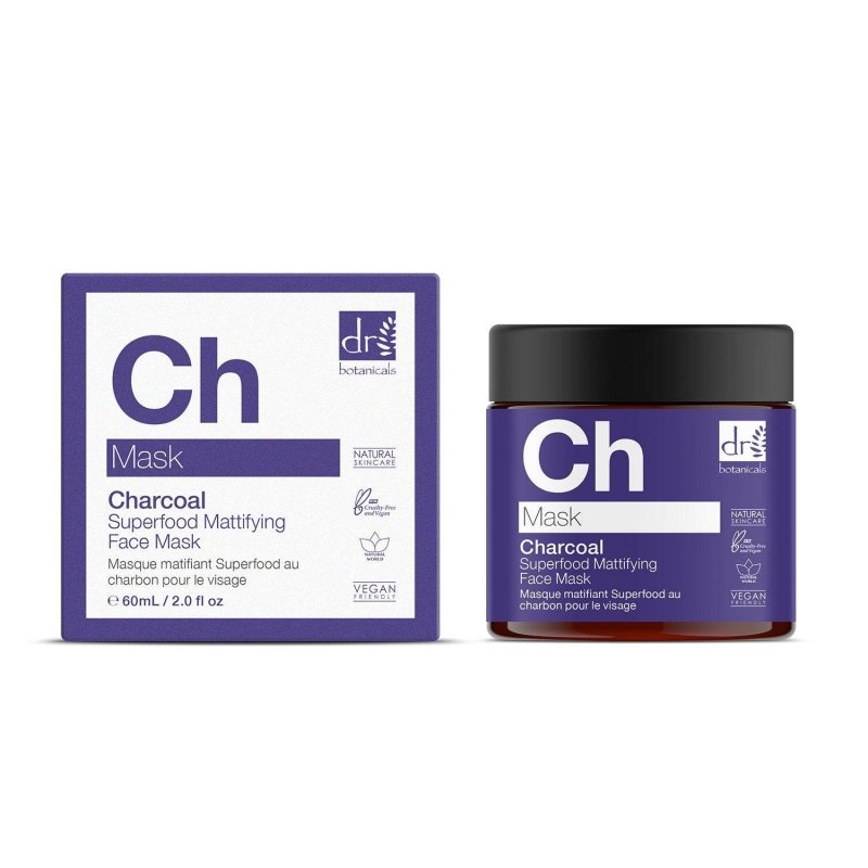 Charcoal Superfood Mattifying Face Mask 60ml - Dr Botanicals