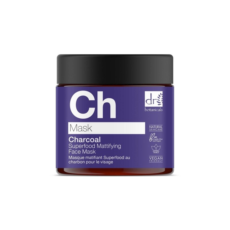 Charcoal Superfood Mattifying Face Mask 60ml - Dr Botanicals