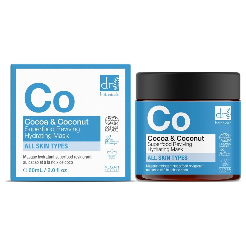 Cocoa & Coconut Superfood Reviving Hydrating Mask 60ml - Dr Botanicals