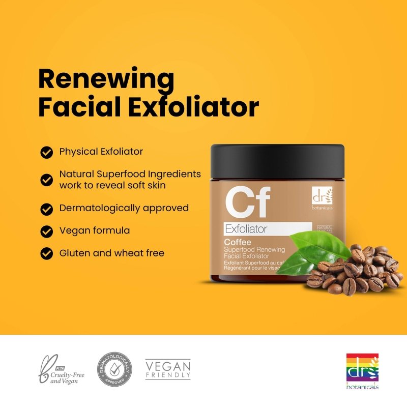 Coffee Superfood Renewing Facial Exfoliator 60ml - Dr Botanicals