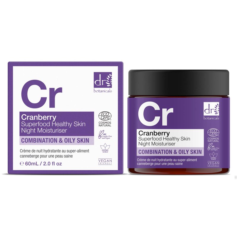 Cranberry Night Moisturiser 60ml - Dr Botanicals