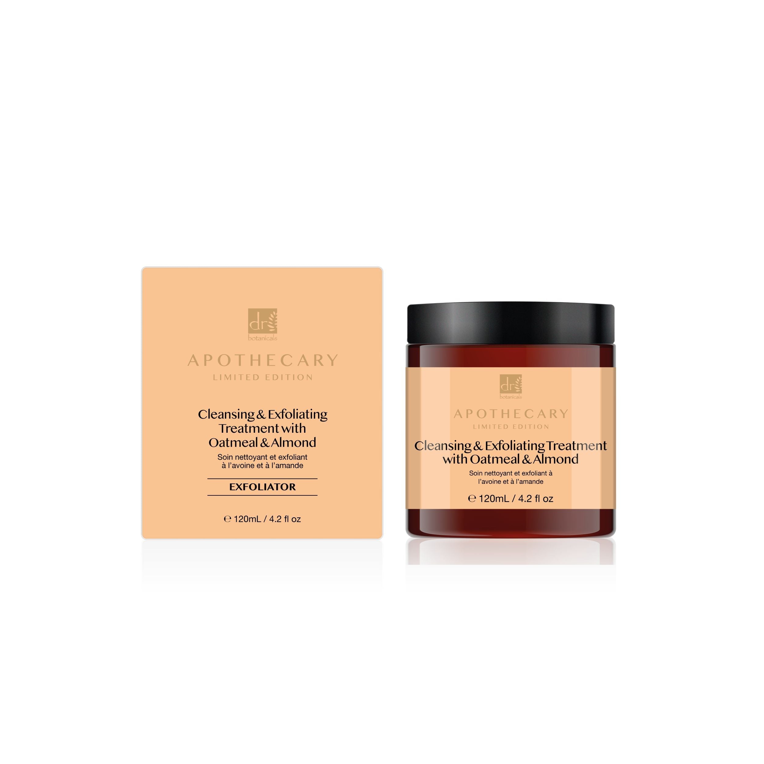 Dr Botanicals Cleansing & Exfoliating Treatment with Oatmeal & Almond 120ml Twin Value Savings Pack