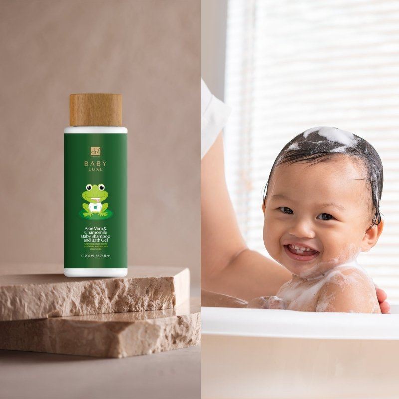 Baby Lux Champú y Gel de Baño Bebé Aloe Vera y Manzanilla 200ml