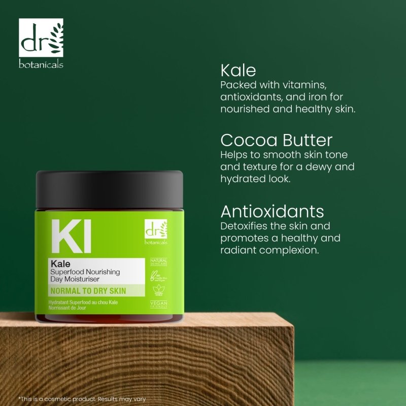 Kale Superfood Nourishing Day Moisturiser 60ml - Dr Botanicals