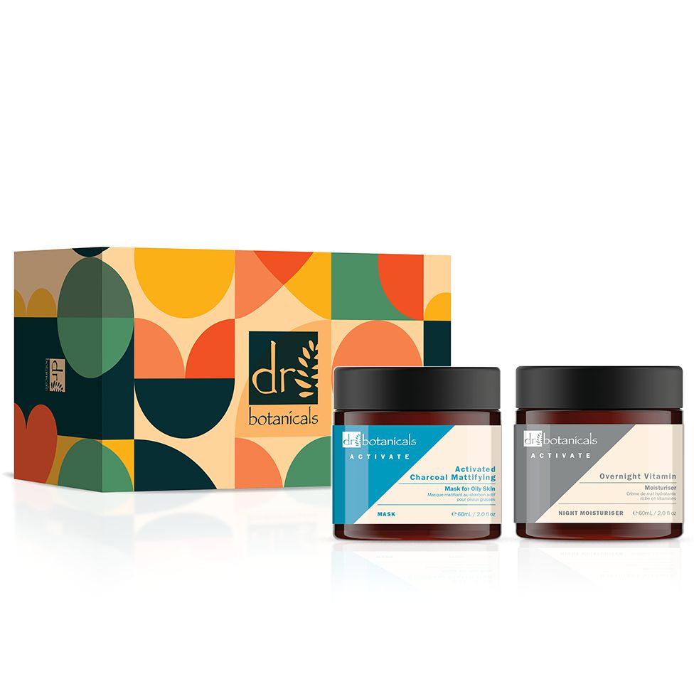 Dr Botanicals Charcoal Mask & Vitamin Moisturiser Anti-Ageing Kit